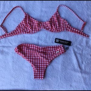 Blackbough Cherry Gingham Bikini